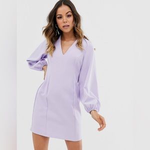 ASOS DESIGN cape sleeve open back mini dress